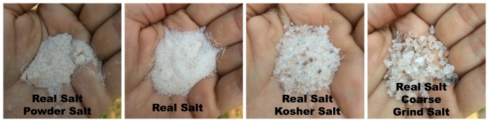 Real-Salt-ruzne velikosti